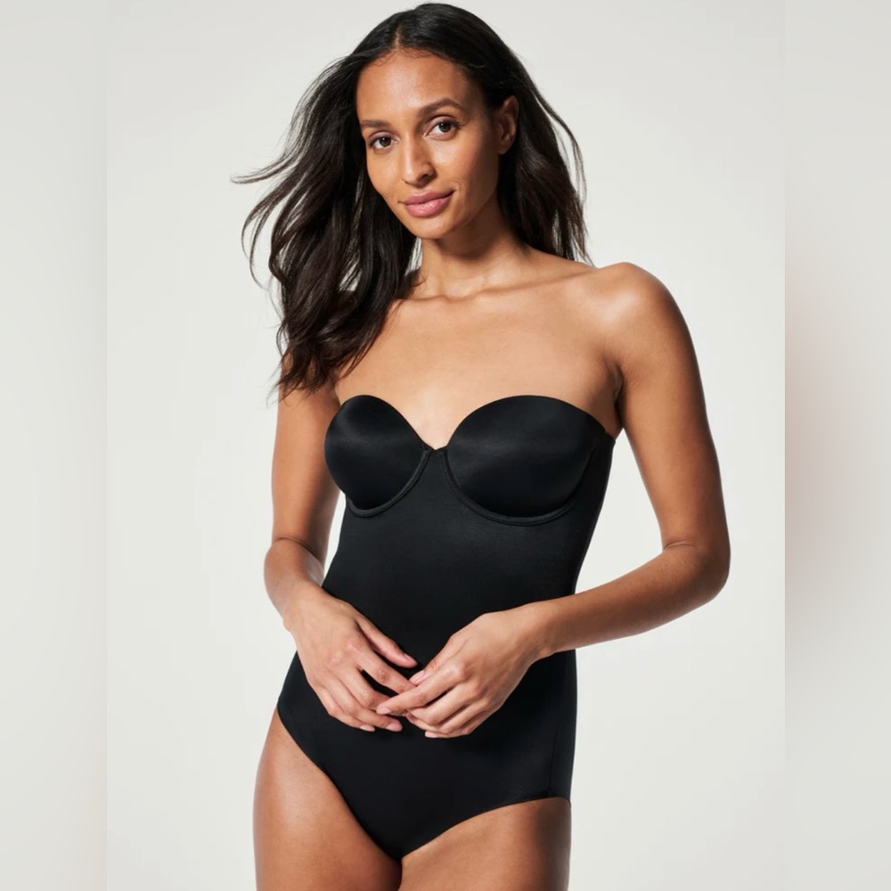 Spanx Suit Your Fancy Shaping Strapless Cupped Panty Bodysuit size XL